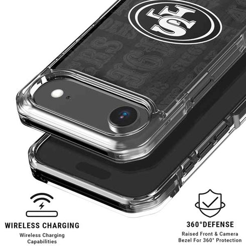 NFL San Franciso 49ers Black & White iPhone 17 Air Clear Case