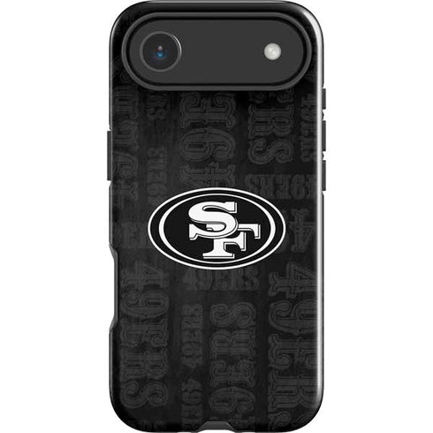 NFL San Franciso 49ers Black & White iPhone 17 Air Impact Case