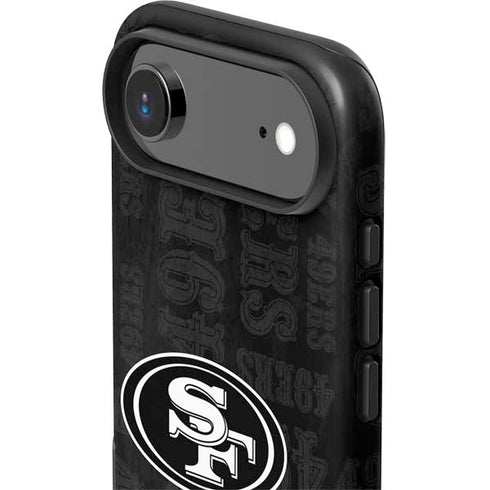NFL San Franciso 49ers Black & White iPhone 17 Air Impact Case