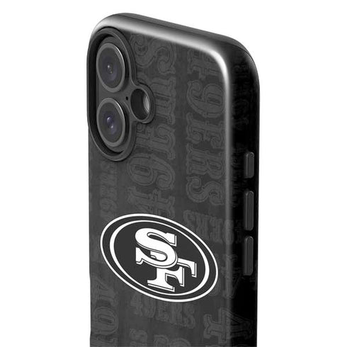 NFL San Franciso 49ers Black & White iPhone 17 Impact Case