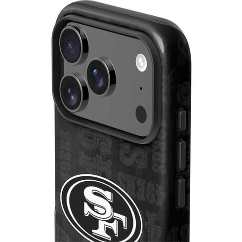 NFL San Franciso 49ers Black & White iPhone 17 Pro Impact Case