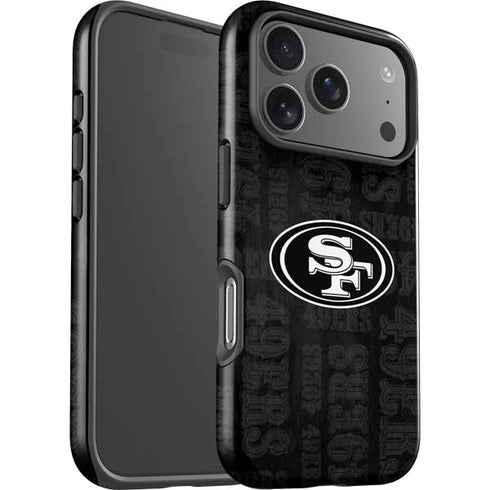 NFL San Franciso 49ers Black & White iPhone 17 Pro Impact Case