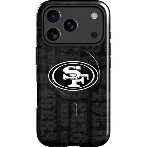 NFL San Franciso 49ers Black & White iPhone 17 Pro Magsafe Impact Case