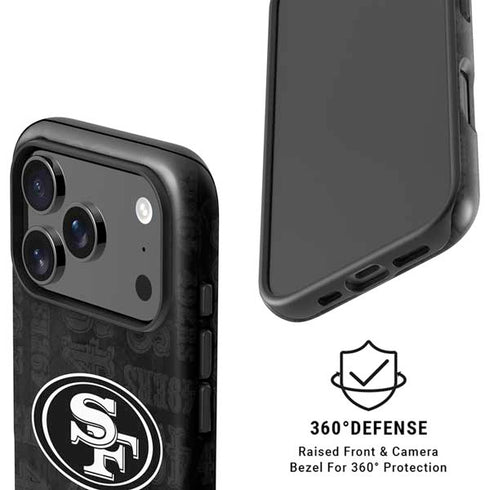 NFL San Franciso 49ers Black & White iPhone 17 Pro Magsafe Impact Case