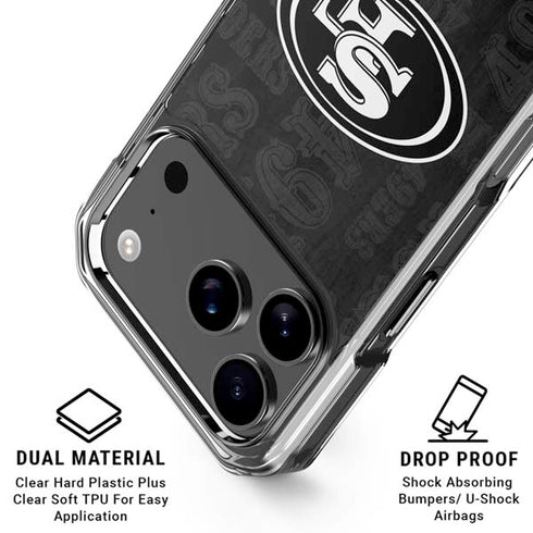 NFL San Franciso 49ers Black & White iPhone 17 Pro Max MagSafe Case