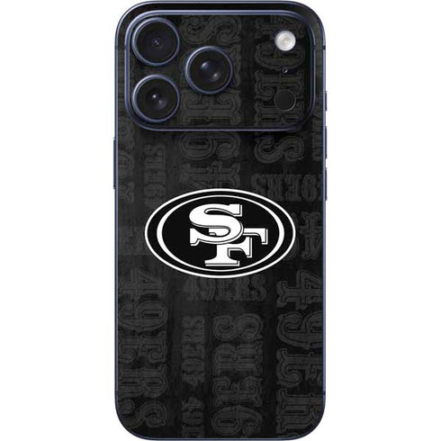 NFL San Franciso 49ers Black & White iPhone 17 Pro Max Skin