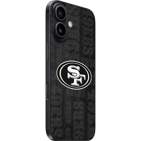 NFL San Franciso 49ers Black & White iPhone 17 Skin