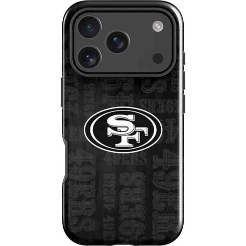 NFL San Franciso 49ers Black & White iPhone 18 Pro Max Impact Case