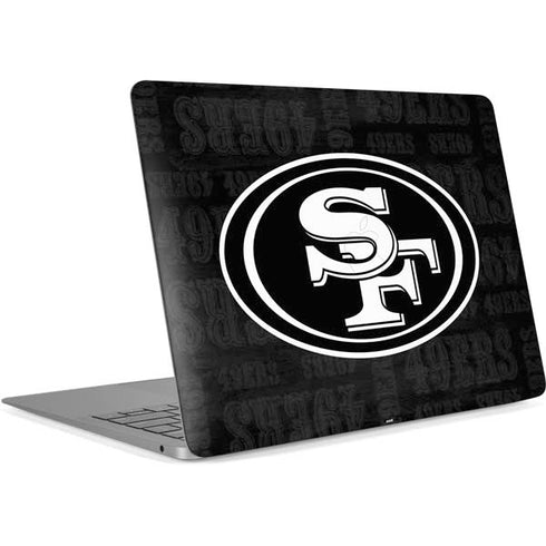 NFL San Franciso 49ers Black & White Apple MacBook Air Skin