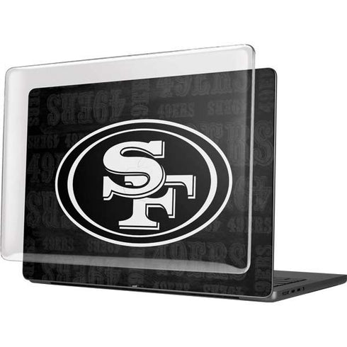 NFL San Franciso 49ers Black & White MacBook Pro 14in (2021-24) Case plus Skin