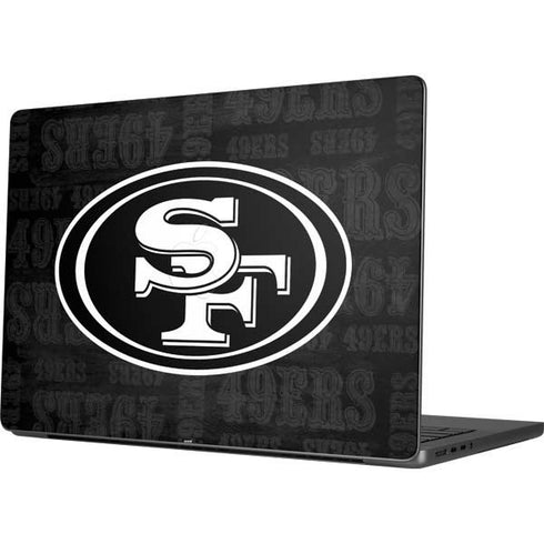 NFL San Franciso 49ers Black & White Apple MacBook Pro 14-inch Skin