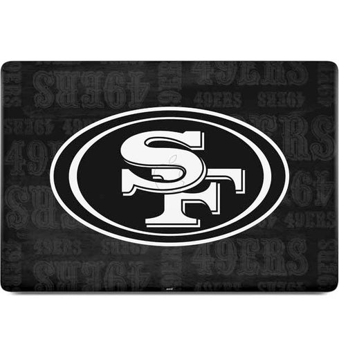 NFL San Franciso 49ers Black & White MacBook Skins