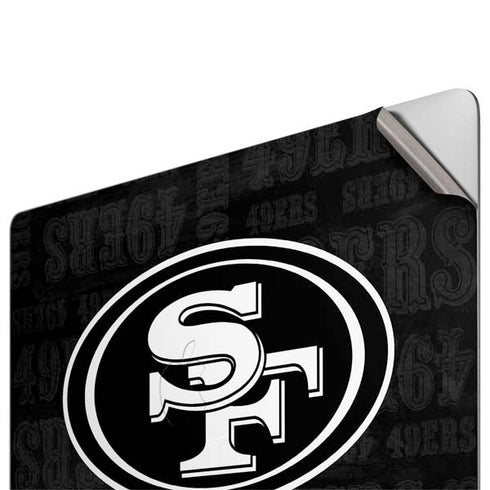 NFL San Franciso 49ers Black & White Apple MacBook Pro 16-inch Skin
