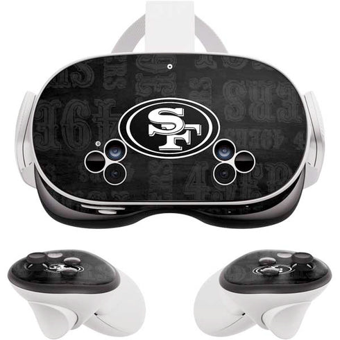 NFL San Franciso 49ers Black & White Meta Quest 3S Skin