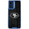 NFL San Franciso 49ers Black & White Moto G 5G (2024) Clear Case