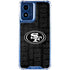 NFL San Franciso 49ers Black & White Moto G 5G (2024) Clear Case