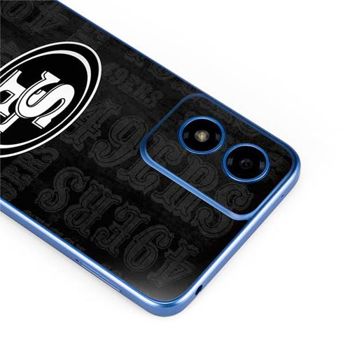 NFL San Franciso 49ers Black & White Moto G Play 4G (2024) Skin