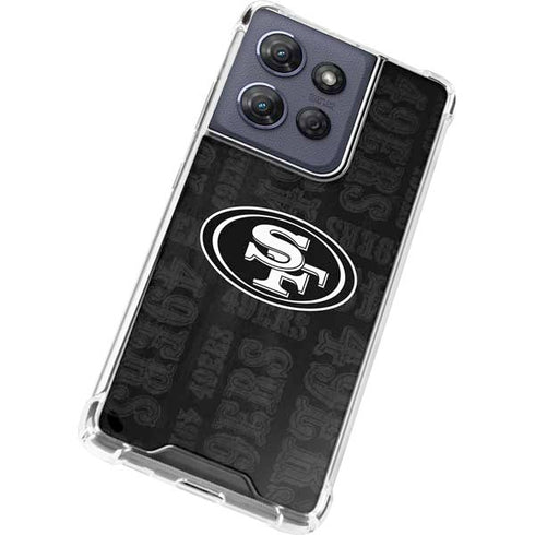 NFL San Franciso 49ers Black & White Moto G Power 5G (2025) Clear Case