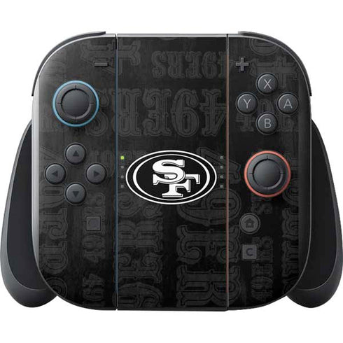 NFL San Franciso 49ers Black & White Nintendo Switch 2 (2025) with Joy-Con Skin
