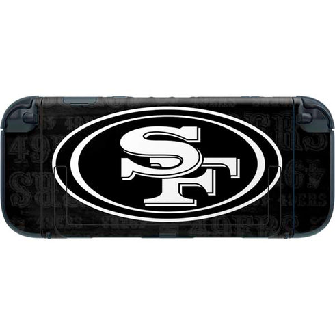 NFL San Franciso 49ers Black & White Nintendo Switch 2 (2025) with Joy-Con Skin