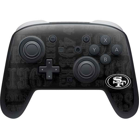 NFL San Franciso 49ers Black & White Nintendo Skins