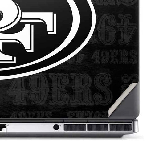 NFL San Franciso 49ers Black & White Dell Precision Skin
