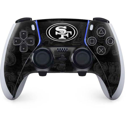 NFL San Franciso 49ers Black & White PlayStation PS5 Skins