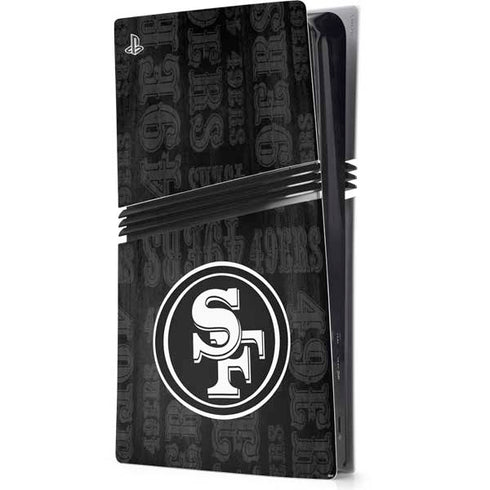 NFL San Franciso 49ers Black & White PlayStation PS5 Skins