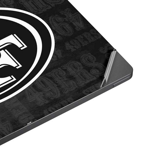 NFL San Franciso 49ers Black & White Surface Laptop 7 13.8in Skin