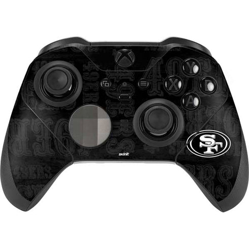 NFL San Franciso 49ers Black & White Xbox Elite Wireless Controller Series 2 Skin