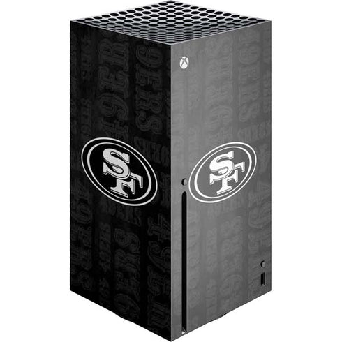 NFL San Franciso 49ers Black & White Xbox Series X Skins
