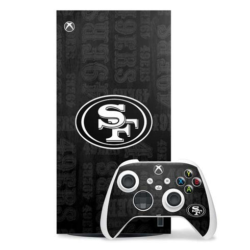NFL San Franciso 49ers Black & White Xbox Series X Skins