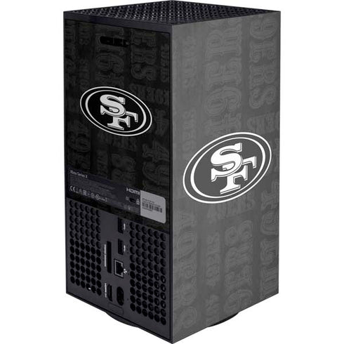 NFL San Franciso 49ers Black & White XBox Series X Digital Edition Console Skin