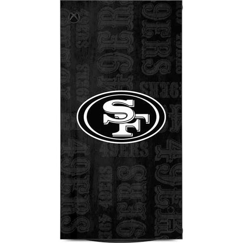 NFL San Franciso 49ers Black & White XBox Series X Digital Edition Console Skin