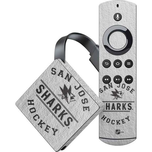 NHL San Jose Sharks Black Text Amazon Fire TV Skin