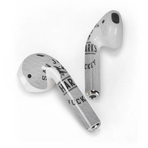 NHL San Jose Sharks Black Text Apple AirPods Skin