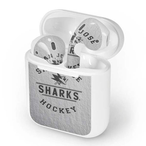 NHL San Jose Sharks Black Text Apple AirPods Skin
