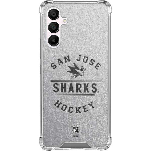 NHL San Jose Sharks Black Text Galaxy A16 5G Clear Case