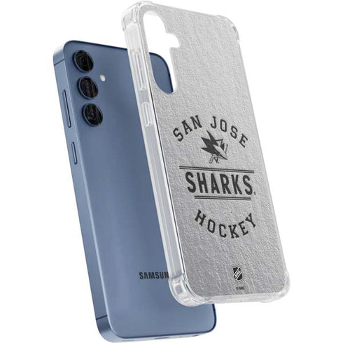 NHL San Jose Sharks Black Text Galaxy A55 5G Clear Case