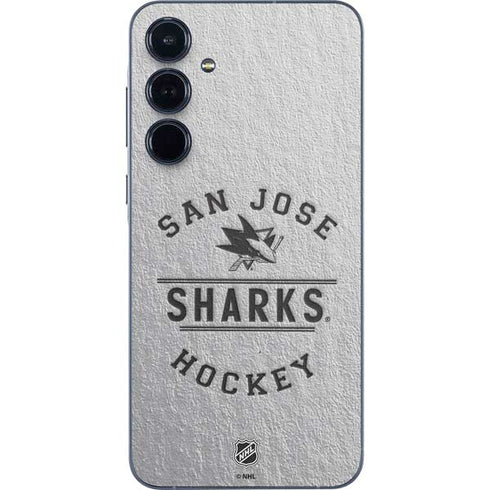 NHL San Jose Sharks Black Text Galaxy A55 5G Skin