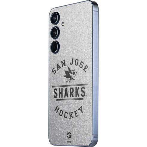 NHL San Jose Sharks Black Text Galaxy A55 5G Skin