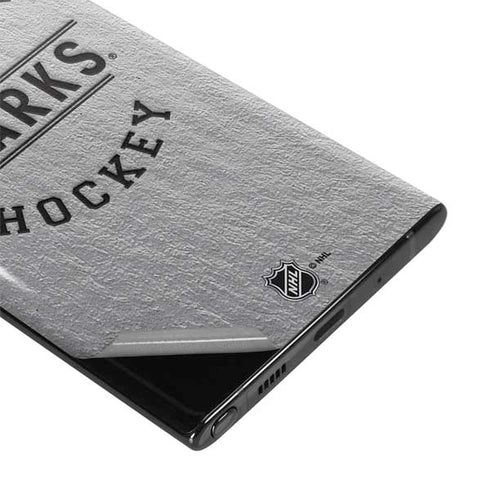 NHL San Jose Sharks Black Text Galaxy Note 10 Plus Skin