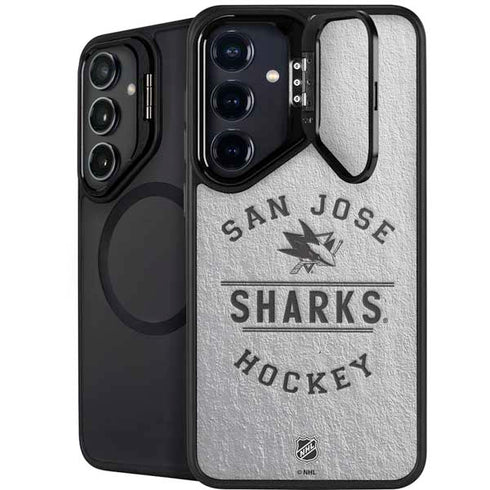 NHL San Jose Sharks Black Text Galaxy S24 Kickstand Case