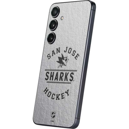 NHL San Jose Sharks Black Text Galaxy S25 Plus Skin