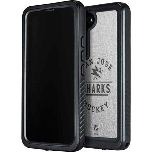 NHL San Jose Sharks Black Text Galaxy S24 Plus Waterproof Case