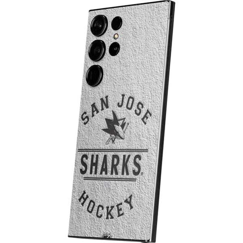 NHL San Jose Sharks Black Text Galaxy S25 Ultra Skin