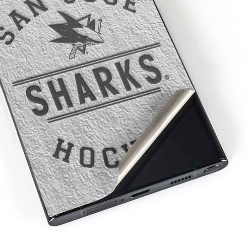 NHL San Jose Sharks Black Text Galaxy S25 Ultra Skin