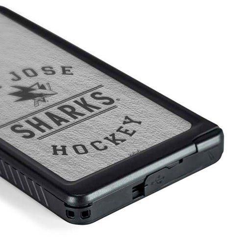 NHL San Jose Sharks Black Text Galaxy S24 Ultra Waterproof Case