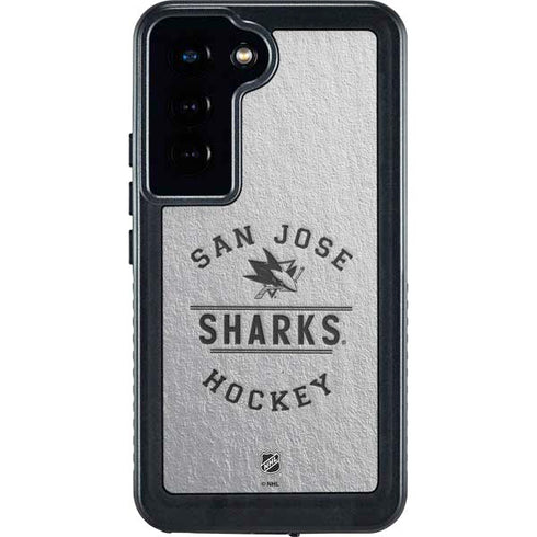 NHL San Jose Sharks Black Text Galaxy S24 Waterproof Case