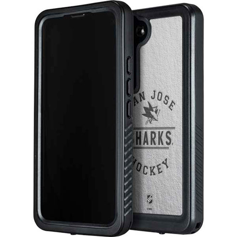 NHL San Jose Sharks Black Text Galaxy S24 Waterproof Case